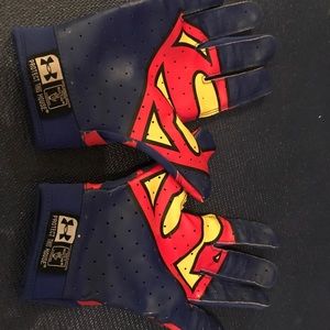 superman youth football gloves